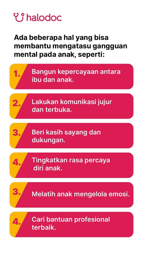 Ibu Ini 6 Cara Mengatasi Gangguan Mental Pada Anak