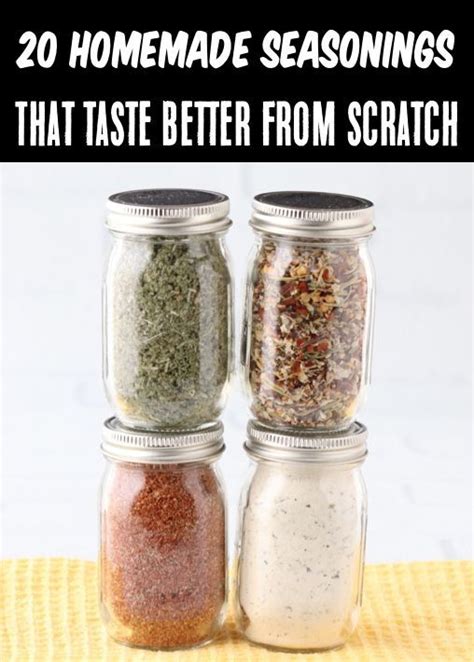 20 DIY Seasoning Recipes Easy Spice Mixes Dry Rubs Herb Blends