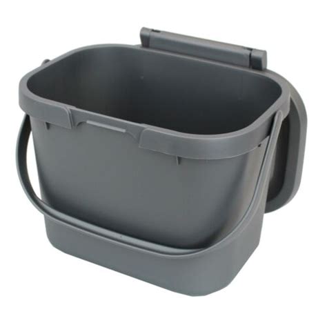 Addis Kitchen Food Waste Caddy Metallic Grey 45l And 50 X 6l