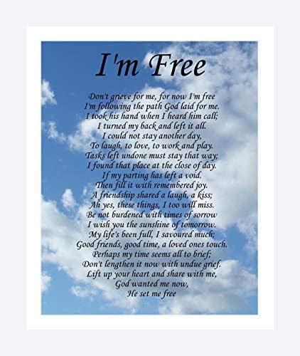 I M Free Poem Birthday Christmas Memorial Sister Anniversary Husband