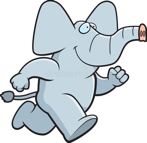 Running Elephant Cartoon Stock Illustrations 490 Running Elephant