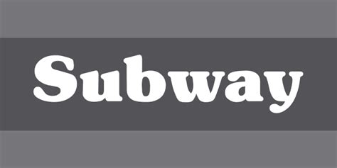 Subway | Font Zillion