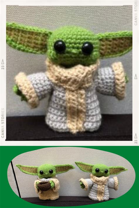 Receita Baby Yoda Amigurumi Passo a Passo GRÁTIS Croche Uma Arte