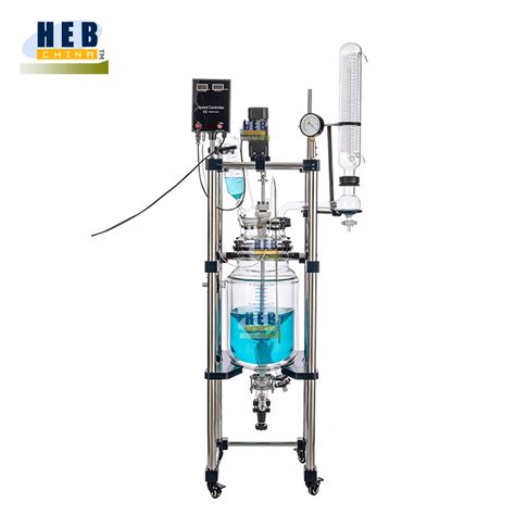 Heb 20L Double Layer Glass Reactor Jacketed Glass Reactor China