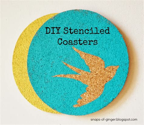 Snaps Of Ginger Diy Stenciled Coasters