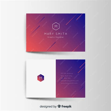 Free Vector Colorful Business Card Template