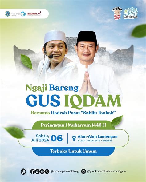 Ngaji Bareng Gus Iqdam Kecamatan Sambeng Kabupaten Lamongan