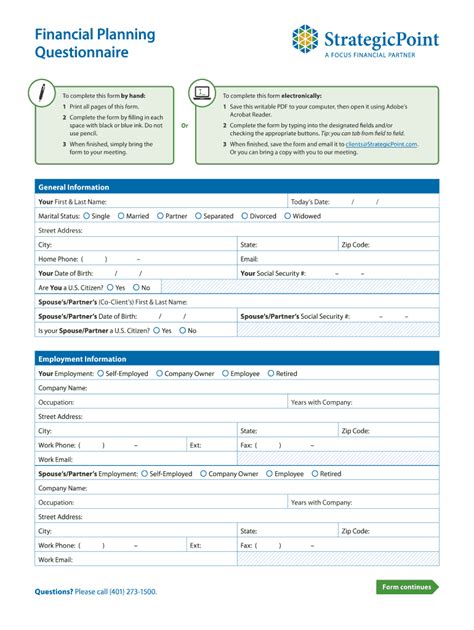 Financial Planning Fact Find Template