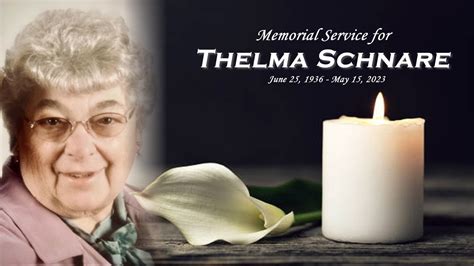 Memorial Service For Thelma Schnare Youtube