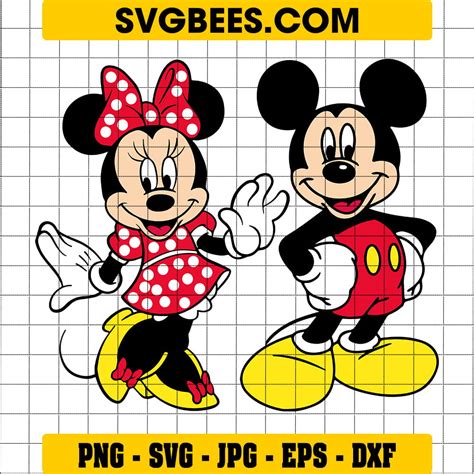 Mickey And Minnie Mouse Svg By Svgbees Svg Files For Cricut Get