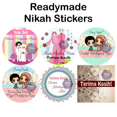 Readymade Stickers Nikah Dicesry T And Favor