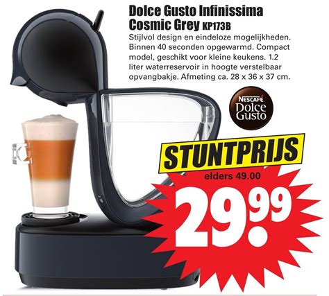 Dolce Gusto Infinissima Cosmic Grey Kp B Aanbieding Bij Dirk