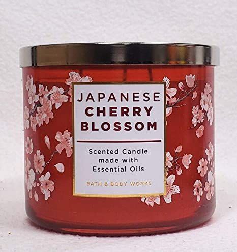 Bath And Body Works Japanese Cherry Blossom 3 Wick Candle 14 5 Ounce