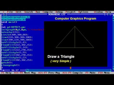 How To Draw Triangle In Computer Graphics Using C Computer