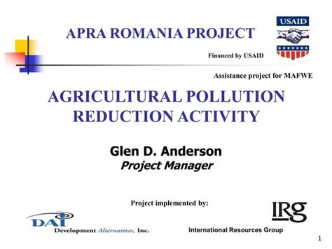 Agricultural Pollution Reduction Presentation PPT