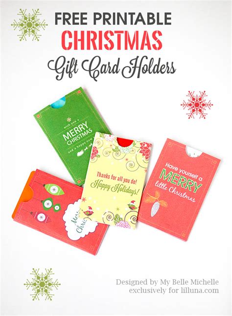 Free Printable Holiday Gift Card Holders Let S DIY It All With