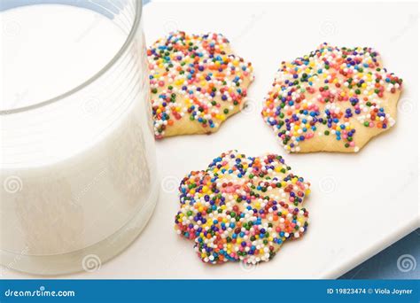 Butter Cookies Decorated with Sprinkles Stock Photo - Image of desserts ...