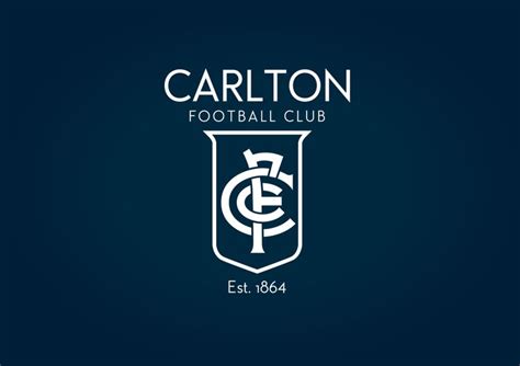 The Carlton Football Club Logo On A Dark Blue Background With White