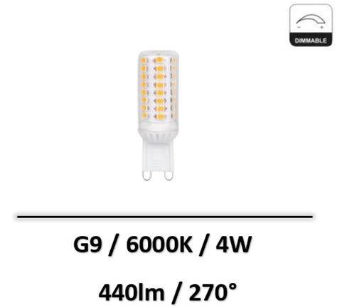 Spectrum Ampoule Led G9 4w 6000k Dimmable Woj 14486 Ampoules Led