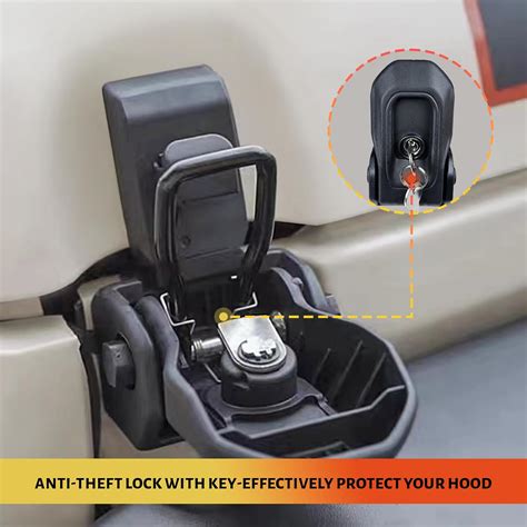 Nitoyo Hood Latches Compatible With Jeep Wrangler Anti Theft Hood