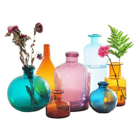 Modern Minimalist Multi Color Air Bubble Round Glass Vase Modern Market Online