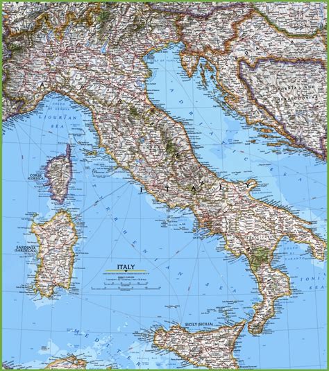 Grande Mappa Dettagliata Dell Italia Con Citt 26640 Hot Sex Picture