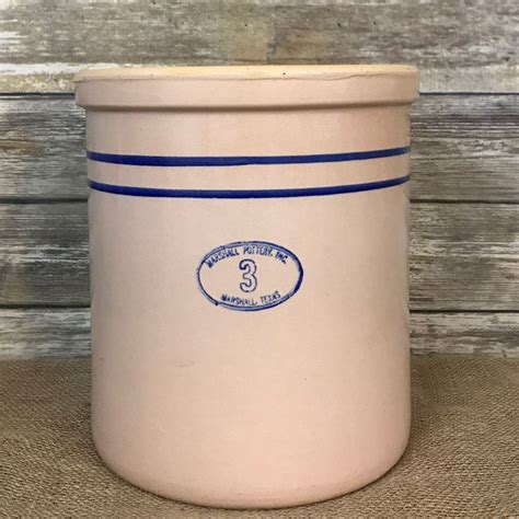 Marshall Pottery Crock 3 Gallon Crock Marshall Pottery Etsy