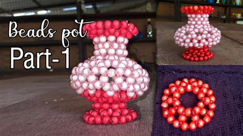 Beads Pot How To Make Beads Pot Beads Flower Vase Beads Craft Beads