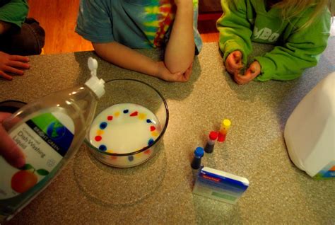 Science Experiment With Milk Food Coloring