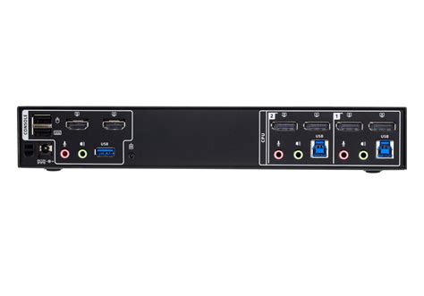 Port K Displayport Dual Display Mini Matrix Boundless Kvm Switch