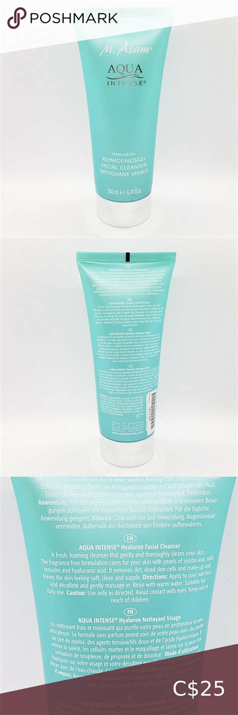 M Asam Aqua Intense Hyaluron Reinigungsgel Fragrance Free Products Aqua Facial Cleanser