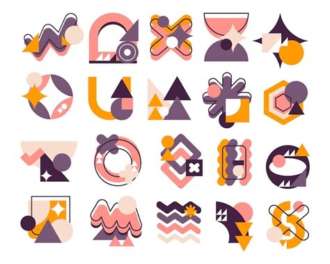 Premium Vector Abstract Geometric Element Collection