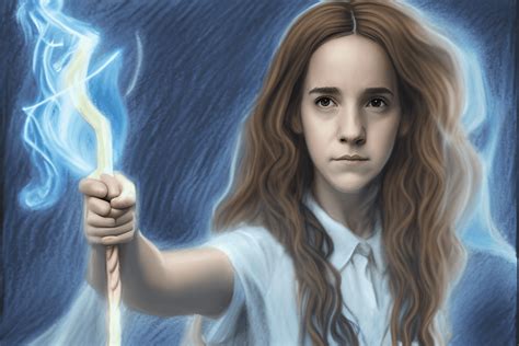 Hermione Granger Casting a Patronus · Creative Fabrica