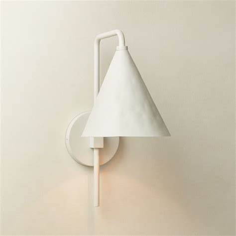 modern white wall sconces cb
