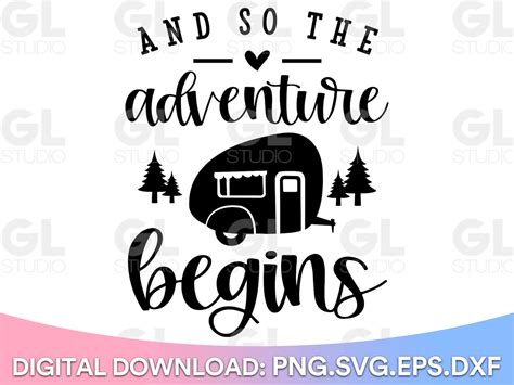 And So The Adventure Begins Svg Adventure Svg Camping Svg Etsy