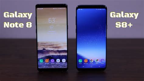 Samsung Galaxy Note 8 Vs Samsung Galaxy S8 Plus Full Comparison Youtube