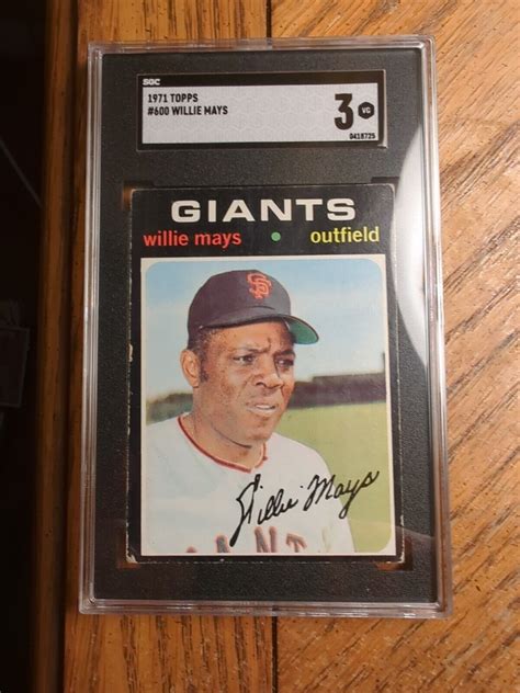 Topps Willie Mays Sgc San Francisco Giants Hof Baseball