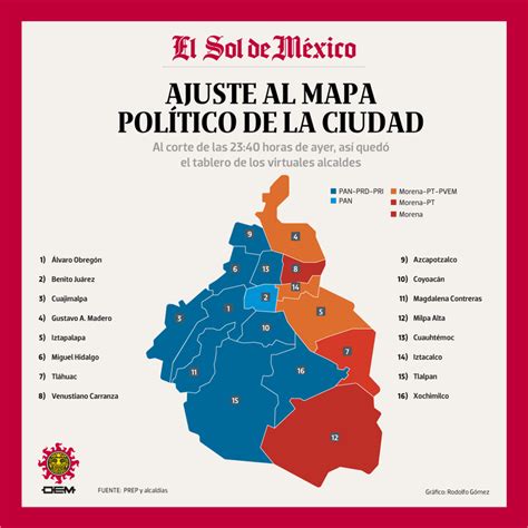 Mapa De La Ciudad De Mexico Por Alcaldes Ouiluv