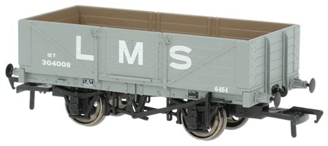 Rapido Trains Uk 937006 Lms Diag 1666 5 Plank Open Wagon In Lms Grey