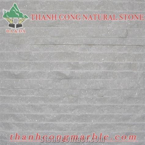 Crystal White Chiseled Marble Wall Cladding Tiles From Viet Nam