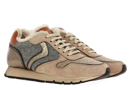 Voile Blanche Sneaker gefüttert JULIA NABUK FELTRO CRACK BEIGE 39