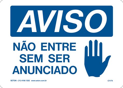 Placa Aviso Não Entre Sem Ser Anunciado