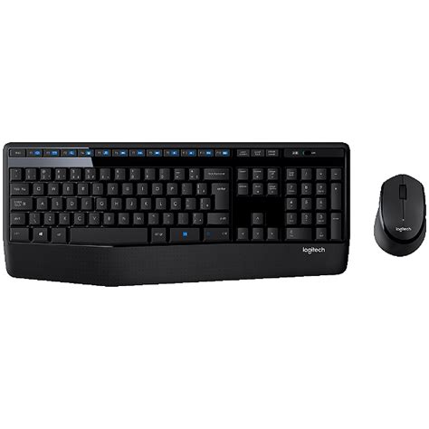 Combo Teclado E Mouse Logitech Sem Fio Mk Preto Abnt Plays