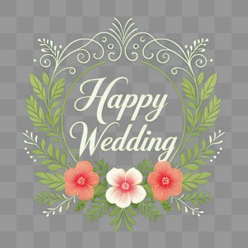 Happy Wedding Day PNG Picture Typography Of Happy Wedding Day Wedding