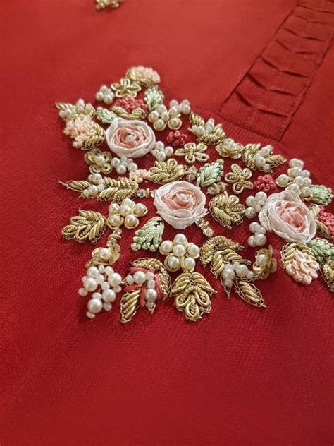 Pin By Bhagya Rajeswari F Designer On Bead Pearl Embroidery