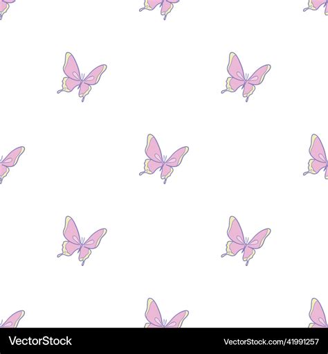 Pink Butterfly Pattern Background Royalty Free Vector Image