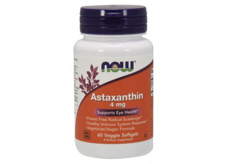 NOW FOODS Naturalna Astaksantyna 4 Mg 60 Kaps W BioU