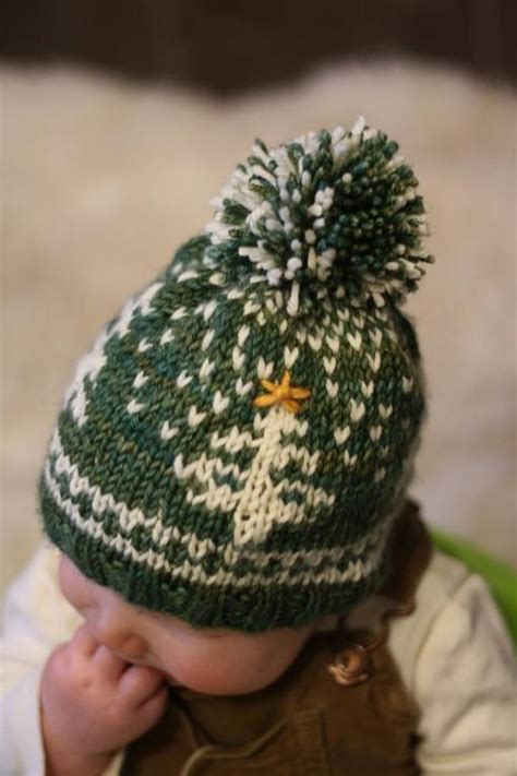 Christmas Tree Hat Knitting Pattern