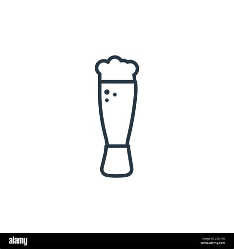 Pint Outline Vector Icon Thin Line Black Pint Icon Flat Vector Simple Element Illustration