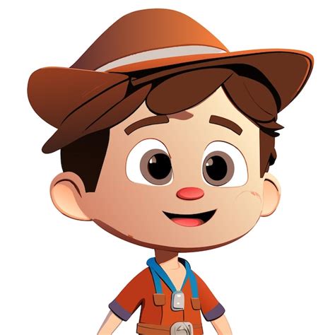 Chapeau D aventure De Cow boy Fermier Mignon Dessiné à La Main